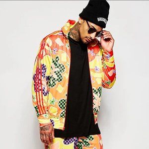 adidas Orig Jeremy Scott Psychedelic Floral Shellsuit Jacket XS